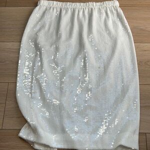 Jcrew collection sequined skirt ( stain) pictures show everything. Elastic waste